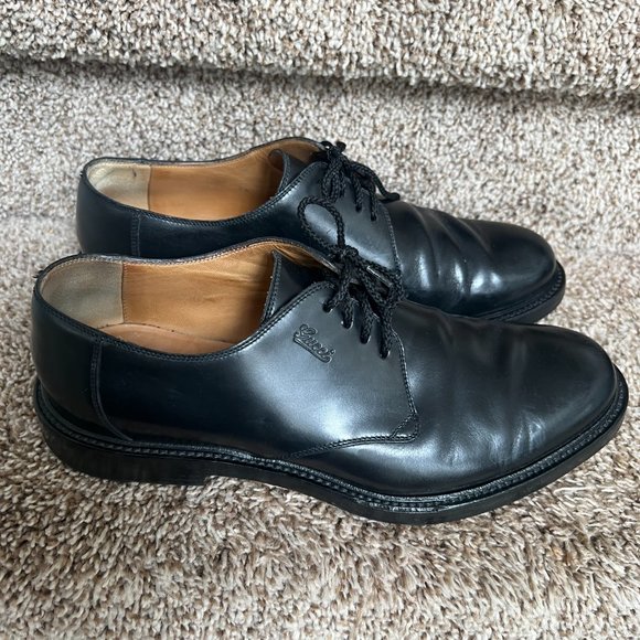 Gucci Men\'s Black Leather Oxfords Shoes main image 13
